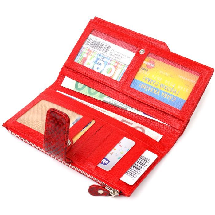 Гаманець Canpellini З натуральної шкіри Червоний (21639) зображення 7