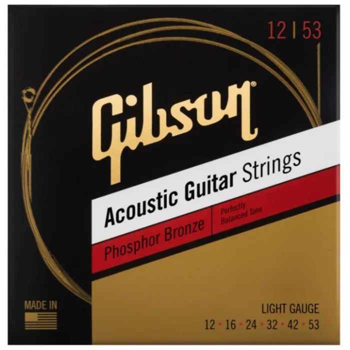Струны для гитары Gibson SAG-PB12 Phosphor Bronze Acoustic Guitar Strings Light (12-53) (230479)