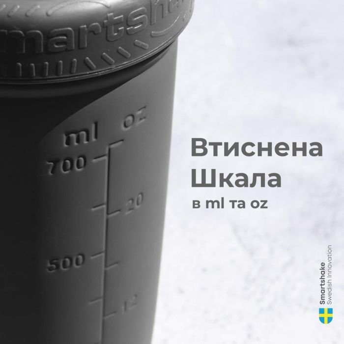Шейкер спортивный SmartShake Reforce Stainless Steel 30oz/900ml Gray (11150003) изображение 8