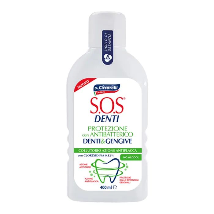 Ополаскиватель для полости рта Dr. Ciccarelli S.O.S Denti С хлоргексидином 400 мл (8002140042003)