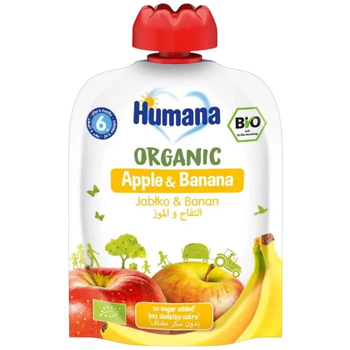 Дитяче пюре Humana Яблуко-Банан 90 г (4031244716002)