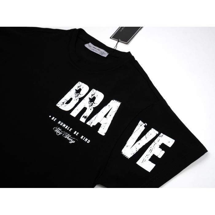 Футболка дитяча A-Yugi BRAVE (7308-164-black) зображення 3
