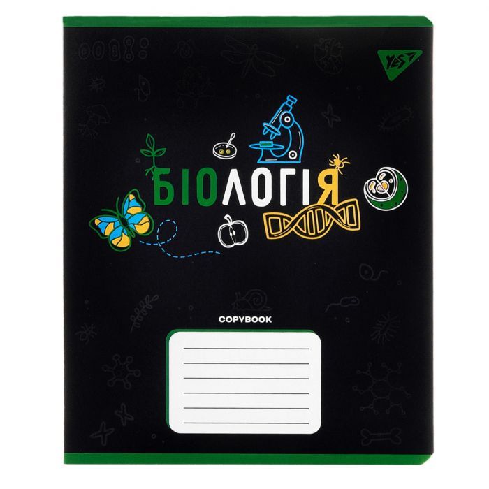 Тетрадь Yes предметная БИОЛОГИЯ Black 48 листов, клетка (767445)