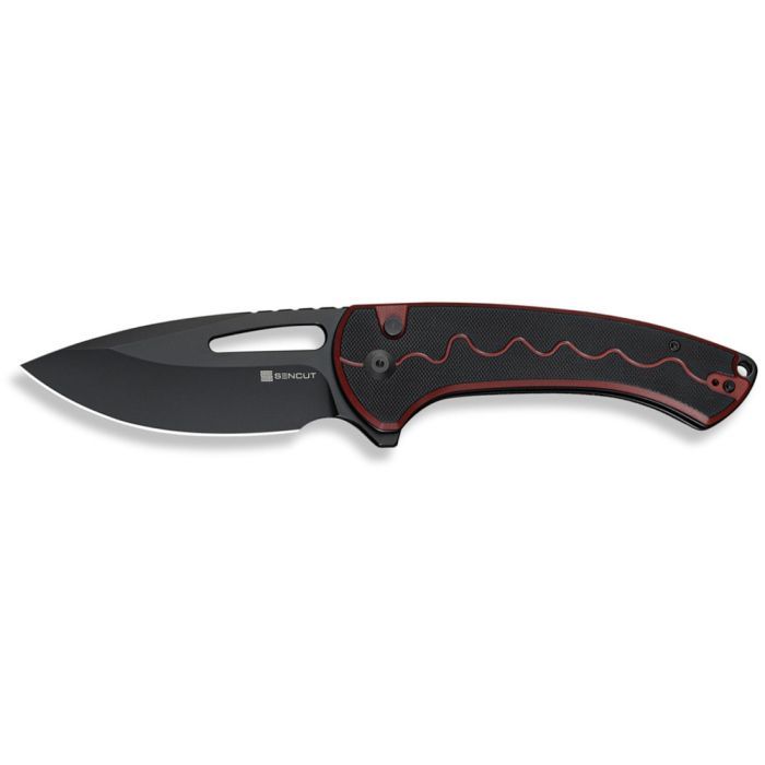 Нож Sencut Squiggy, Burgundy/Black G10, Darkwash (S24082A-3)