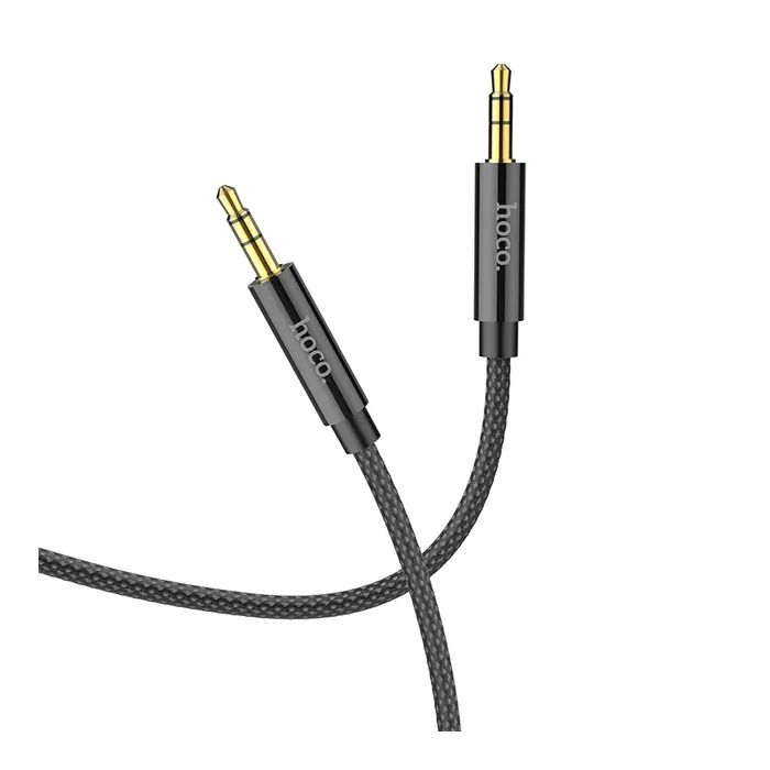 Кабель мультимедийный 3.5mm M to 3.5mm M 1.0m UPA19 AUX Black HOCO (6931474759863)