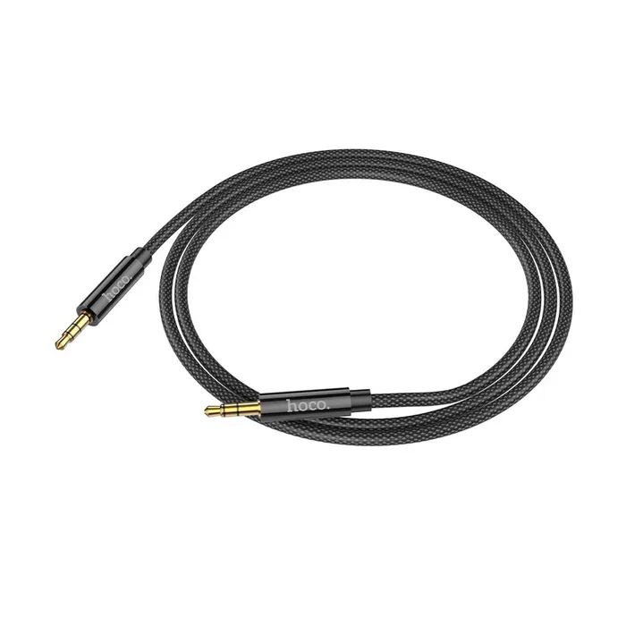 Кабель мультимедийный 3.5mm M to 3.5mm M 1.0m UPA19 AUX Black HOCO (6931474759863) изображение 2