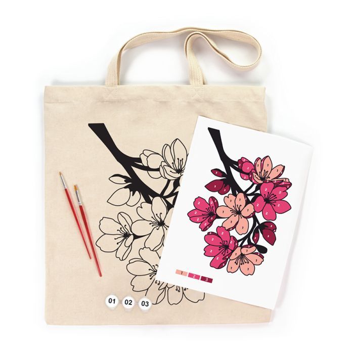 Набор для творчества Rosa Talent екосумка-розмальовка, Flowers, 38х42 см (4823098544623) изображение 2