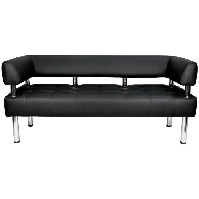 Диван офисный Примтекс плюс Tonus 03 D-5, 1600 мм, экокожа, black (Tonus 03 D-5) изображение 2