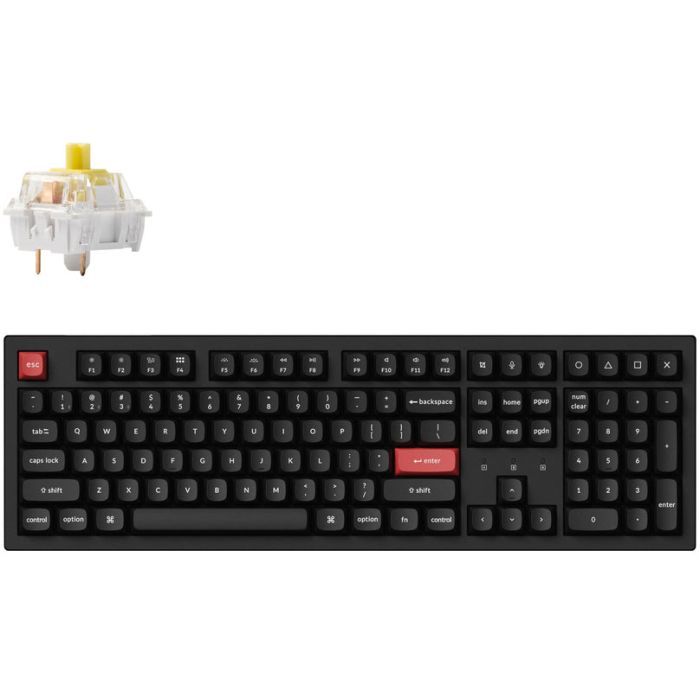 Клавиатура Keychron K10 PRO K pro Red QMK Wireless/Bluetooth/USB-А UA Black (K10P-A1-UA)