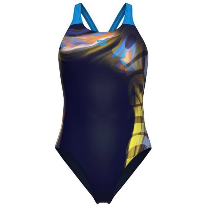 Купальник Arena Dreamhline Swimsuit V Back 008328-760 темно-синій 44 (3468337558958) зображення 3