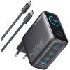 Зарядное устройство Anker Laptop GaN 140W 3xUSB-C PD3.1 + USB-A + display + cable Black (B2697GZ1)