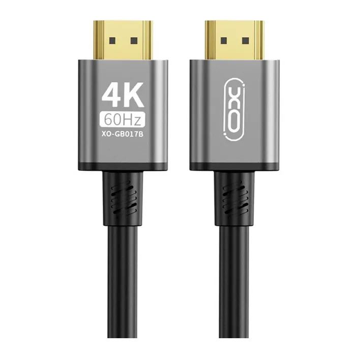 Кабель мультимедийный HDMI to HDMI 5.0m v2.0 black XO (GB017B-HDMI.tranish)