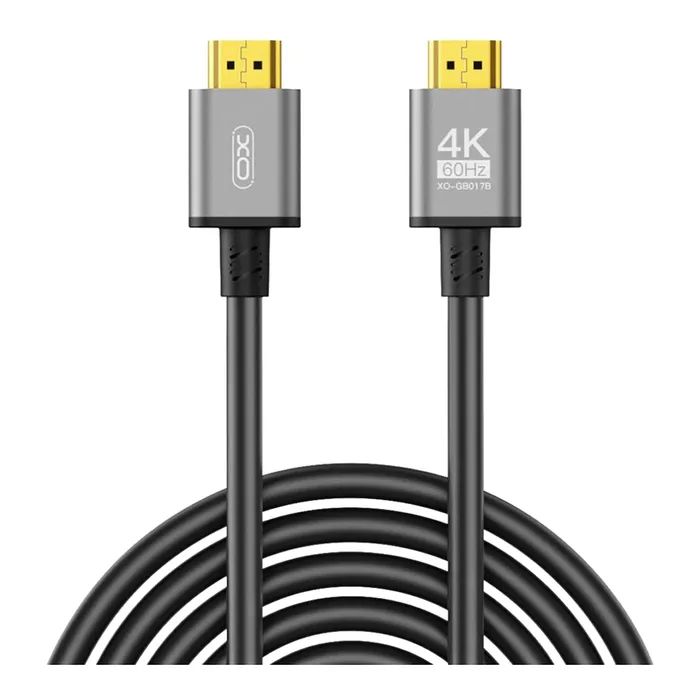 Кабель мультимедийный HDMI to HDMI 5.0m v2.0 black XO (GB017B-HDMI.tranish) изображение 2