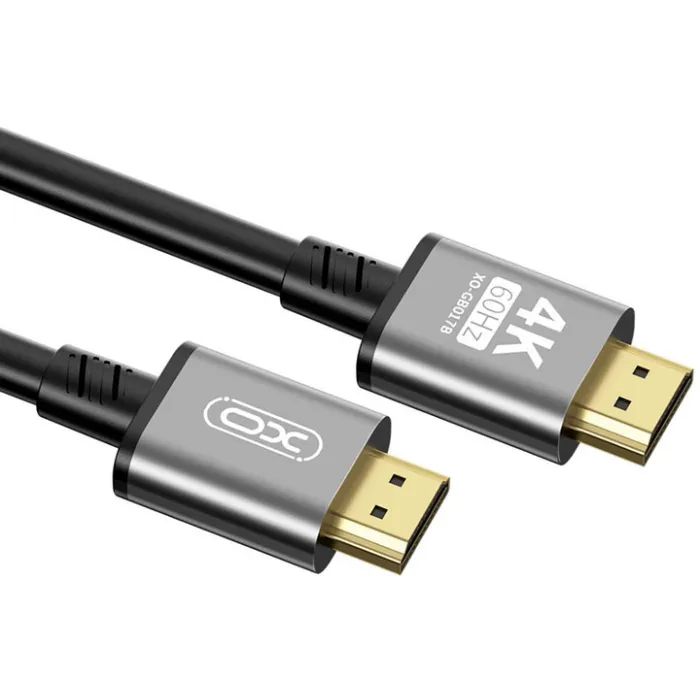 Кабель мультимедийный HDMI to HDMI 5.0m v2.0 black XO (GB017B-HDMI.tranish) изображение 3