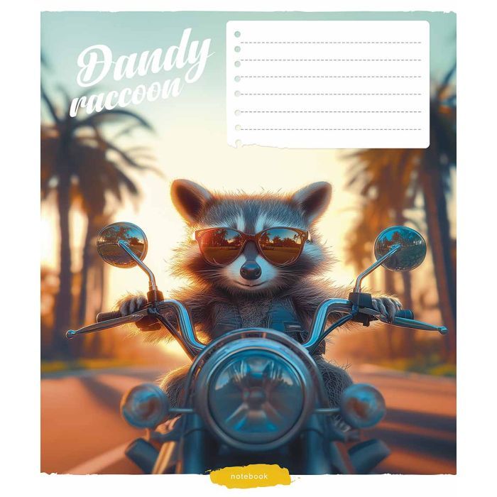 Тетрадь Школярик Cool animals 12 листов линия (012-3518L) изображение 3