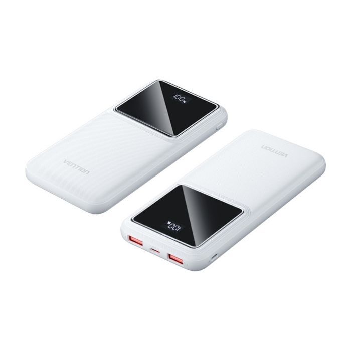 Батарея универсальная Vention 10000mAh 22.5W 3A PD, QC/3.0, LED Display, White (FHKW0) изображение 3