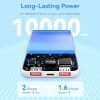 Батарея универсальная Vention 10000mAh 22.5W 3A PD, QC/3.0, LED Display, White (FHKW0) изображение 9