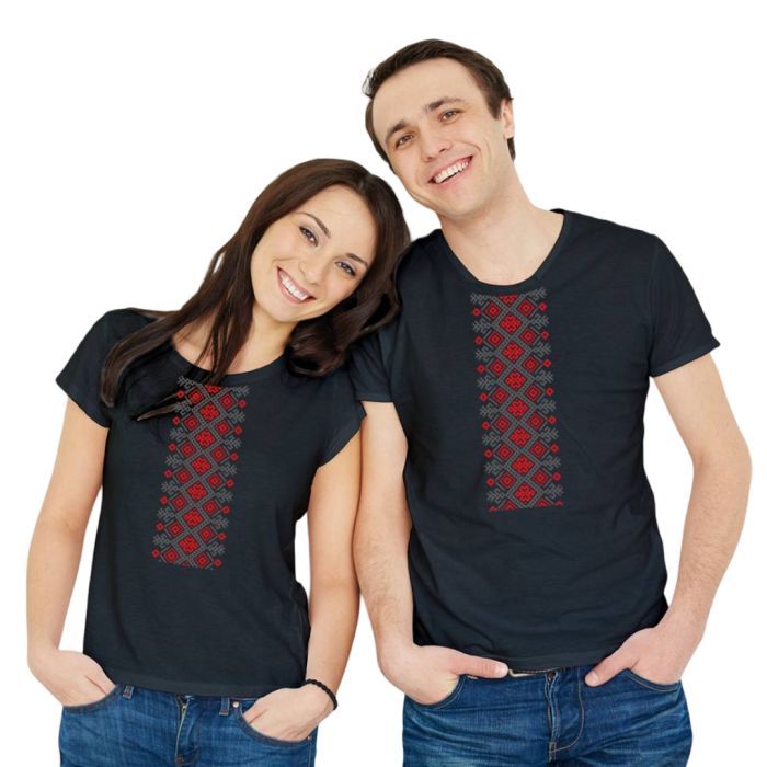 Футболка Sol's Regent Вишиванка вертикально чорний XL (11380309/313XL) изображение 2