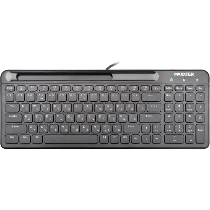 Клавиатура Maxxter KB-01W-UA USB White (KB-01W-UA)