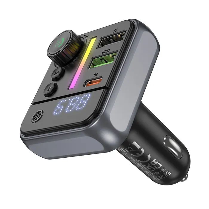 FM модулятор BOROFONE BC50, Black, Box зображення 2