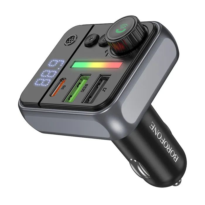 FM модулятор BOROFONE BC50, Black, Box зображення 4