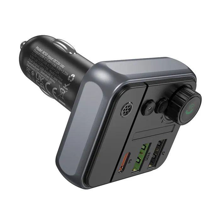 FM модулятор BOROFONE BC50, Black, Box зображення 5
