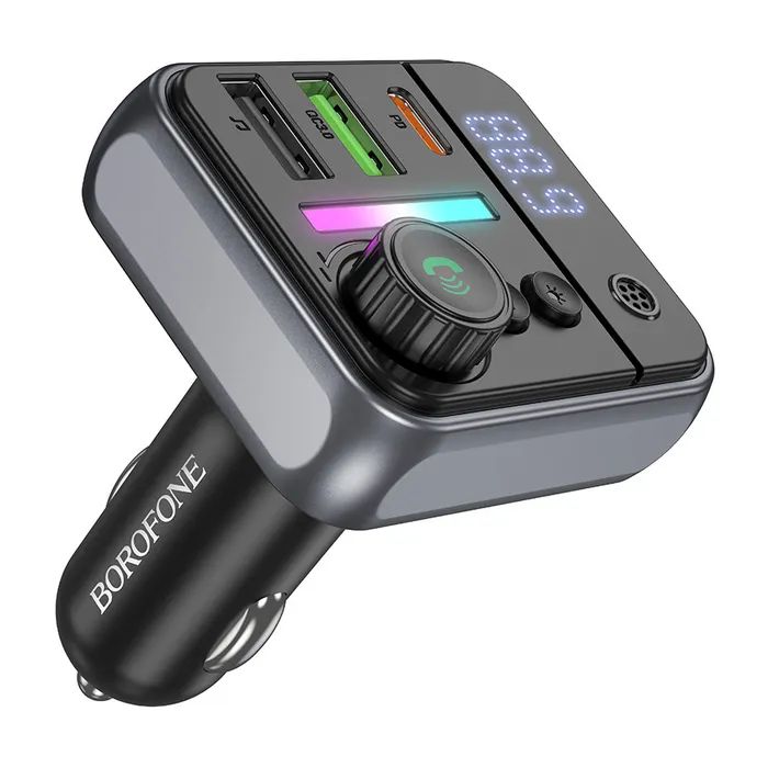FM модулятор BOROFONE BC50, Black, Box зображення 6
