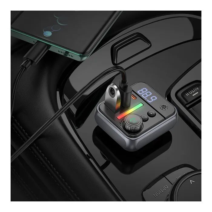 FM модулятор BOROFONE BC50, Black, Box зображення 9