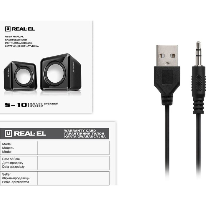 Акустична система REAL-EL S-10 USB Black (EL121100020) зображення 9