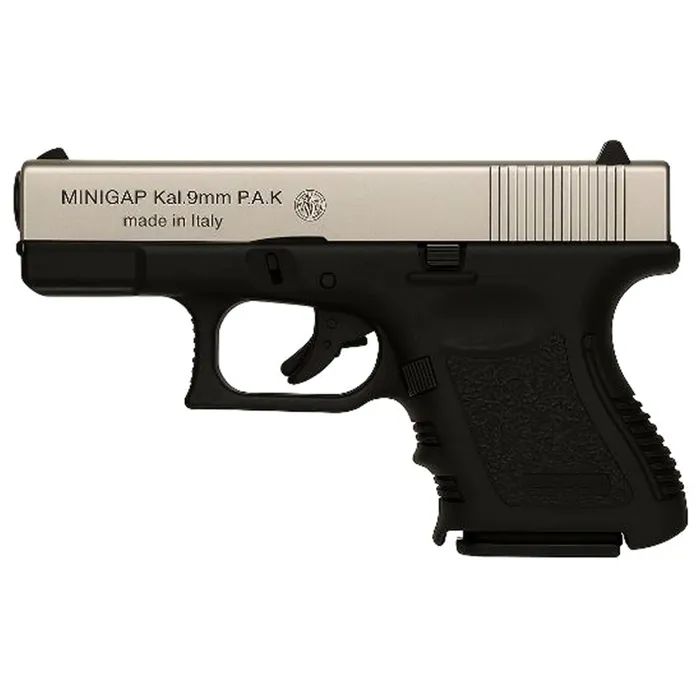 Стартовый пистолет Bruni Mini Gap Nikel cal.9 PAK (1100N)