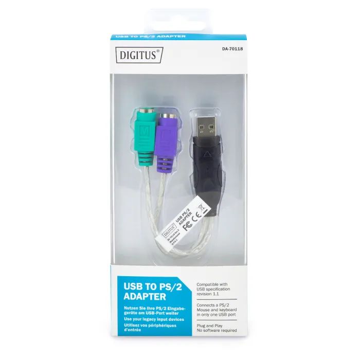 Переходник USB AM to PS/2 Digitus (DA-70118) изображение 2