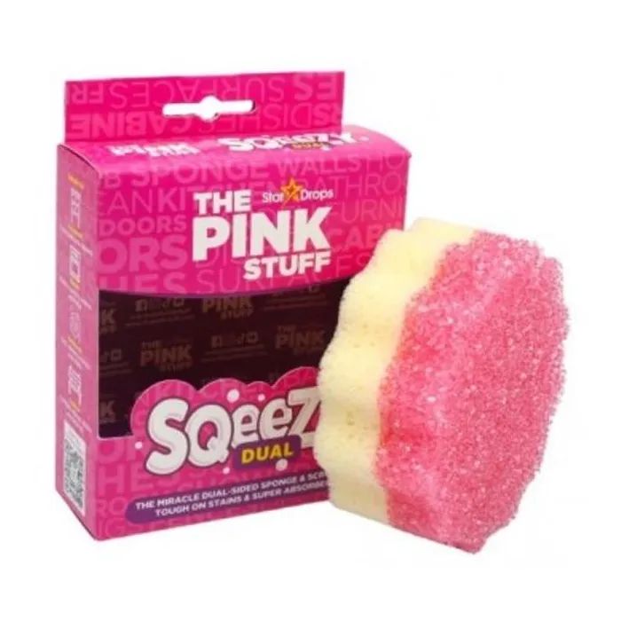 Губка для прибирання The Pink Stuff Sqeezy Dual Sided Двостороння 1 шт. (5060033823453)