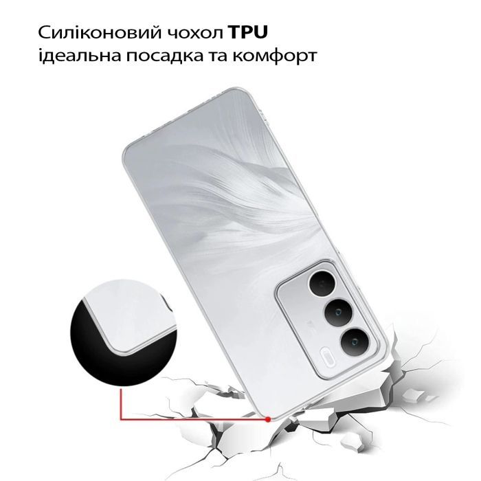 Чохол до мобільного телефона BeCover Silicone Realme C71 Transparent (713780) зображення 3