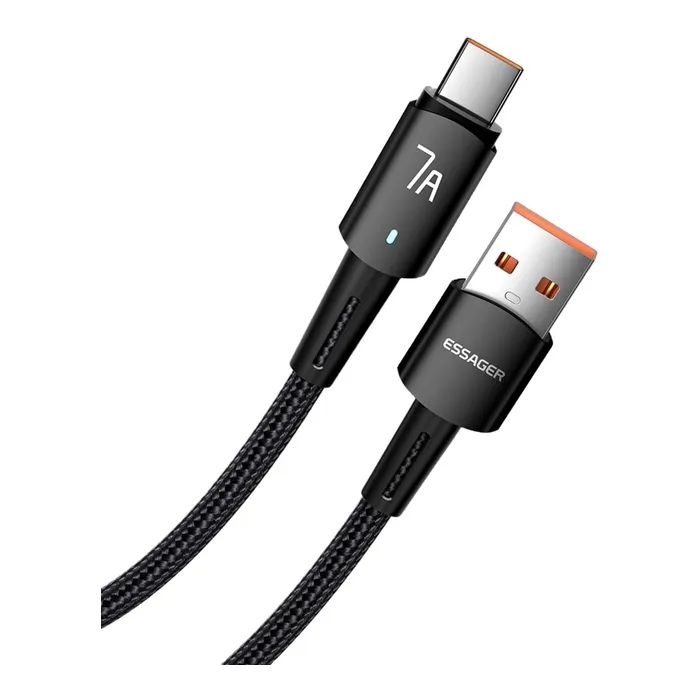 Дата кабель USB 2.0 AM to USB-C 3.0m 100W black Essager (EXC7A-CGC01-P)