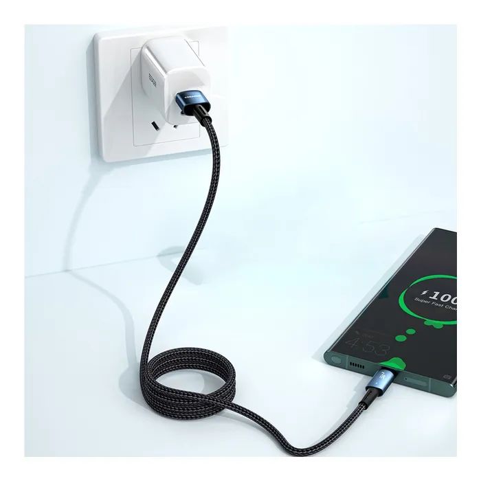 Дата кабель USB 2.0 AM to USB-C 3.0m 100W black Essager (EXC7A-CGC01-P) изображение 4