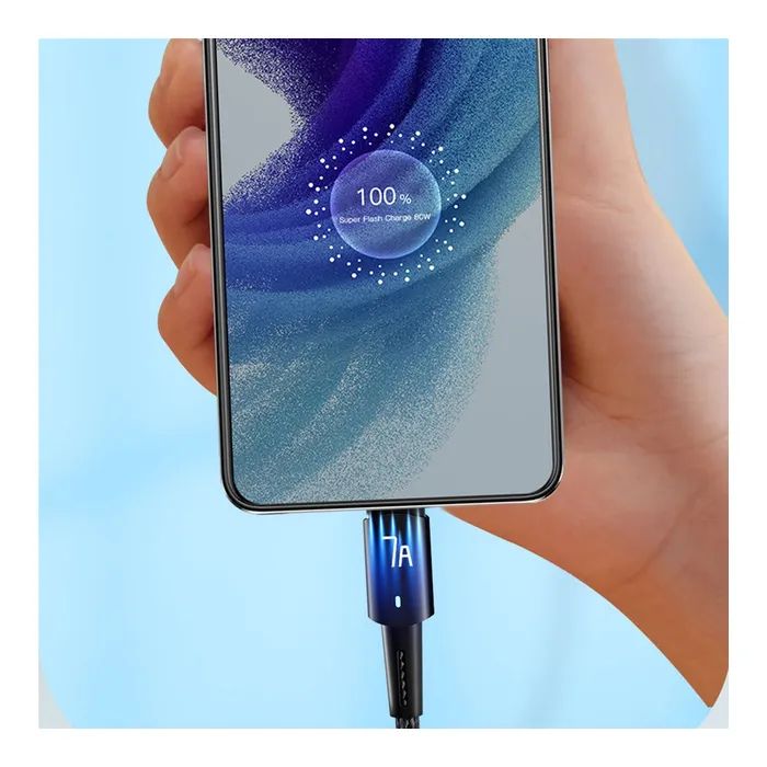 Дата кабель USB 2.0 AM to USB-C 3.0m 100W black Essager (EXC7A-CGC01-P) изображение 5