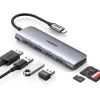 Концентратор Ugreen USB-C to 3xUSB 3.0 + HDMI + SD/TF CM195 gray (70410) > ціни в Києві та Україні Концентратор Ugreen USB-C to 3xUSB 3.0 + HDMI + SD/TF CM195 gray (70410)