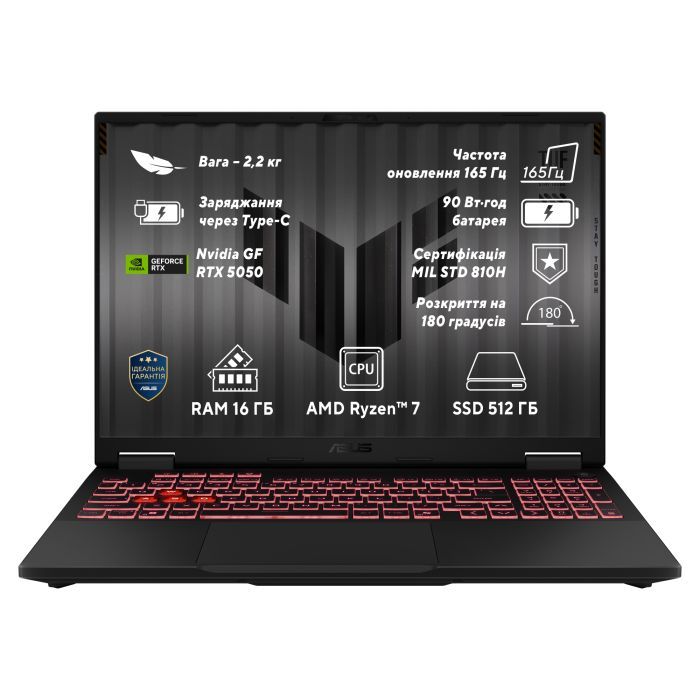 Ноутбук ASUS TUF Gaming A16 FA608UH-RV018 (90NR0KS1-M005W0)