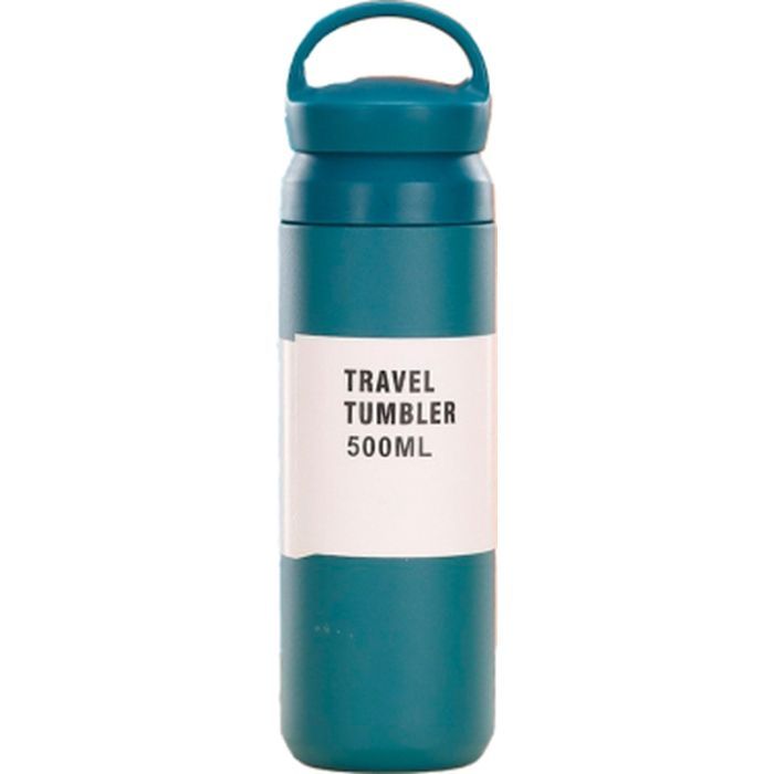 Термос Merlion Travel Tumbler 500 мл, подвійна кришка з ручкою, синій (SUS304-500Blue)