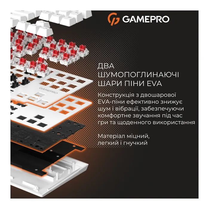 Клавіатура GamePro Genesis Joker MK124G Outemu Red Switch USB UA Gray (MK124G) зображення 11