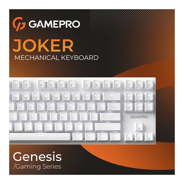 Клавіатура GamePro Genesis Joker MK124G Outemu Red Switch USB UA Gray (MK124G) зображення 8