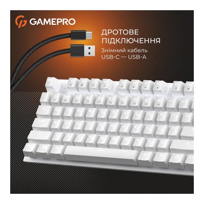 Клавіатура GamePro Genesis Joker MK124G Outemu Red Switch USB UA Gray (MK124G) зображення 9