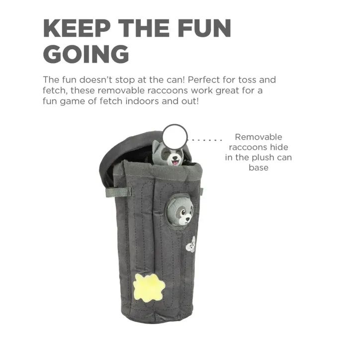 Іграшка для собак Outward Hound Єнот пазл-схованка сіра (0700603704984) зображення 5