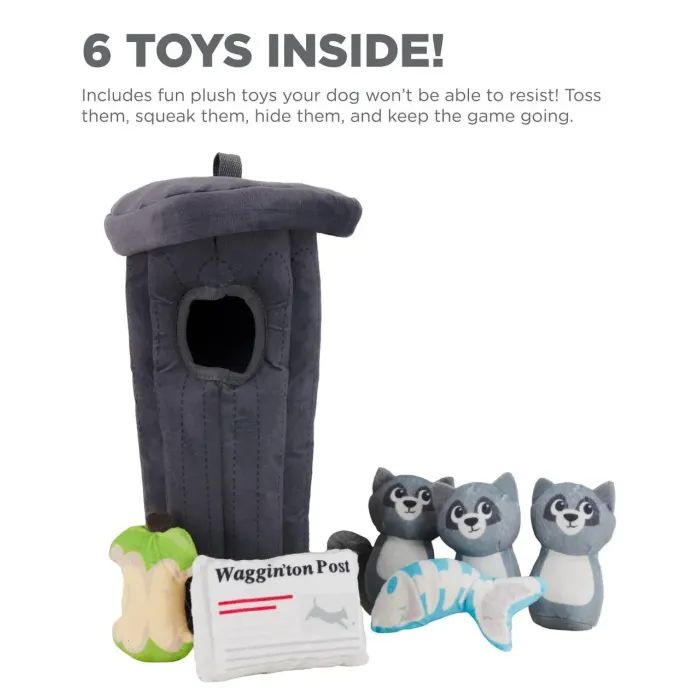 Іграшка для собак Outward Hound Єнот пазл-схованка сіра (0700603704984) зображення 6