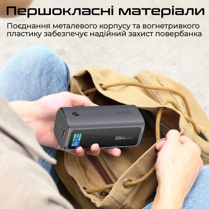 Батарея універсальна Promate 20000mAh PD/130W (titan-130rc) зображення 9