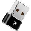 Переходник USB 2.0 AF to USB-C black Baseus (CAAOTG-01) изображение 2