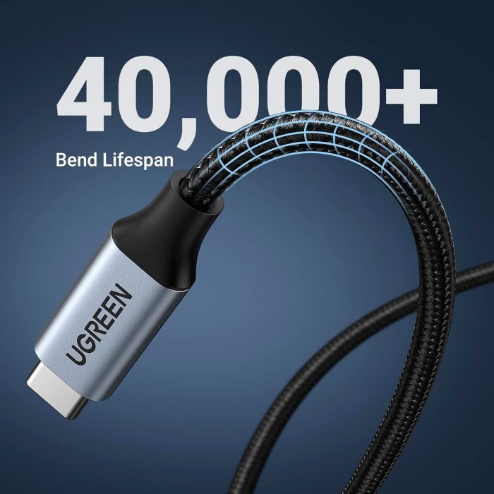 Дата кабель USB-C M/F 0.5m 5A USB 3.1 Gen2 10Gbps black Ugreen (80810) изображение 9