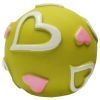 Игрушка для собак MISOKO&CO Мячик с фрагментами сердца зеленый 7.6 см (BEITJ00795P-Z)