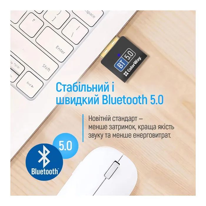 Bluetooth-адаптер ColorWay Bluetooth BT 5.0 (CW-AD-BT50) зображення 8