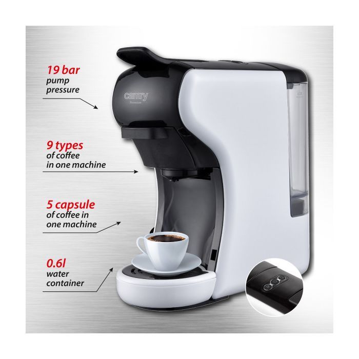 Капсульная кофеварка Camry CR 4414 white изображение 13